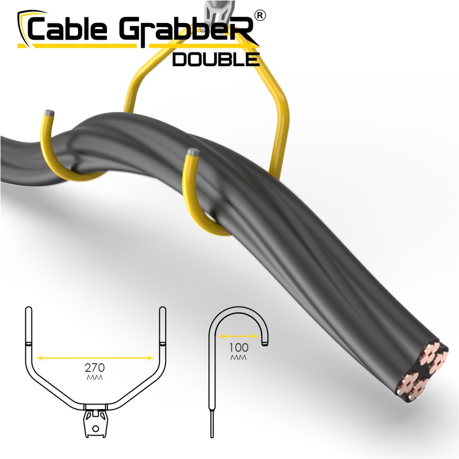 Инструмент безопасности для ручного перемещения кабелей Cable Grabber DOUBLE STCGD 60